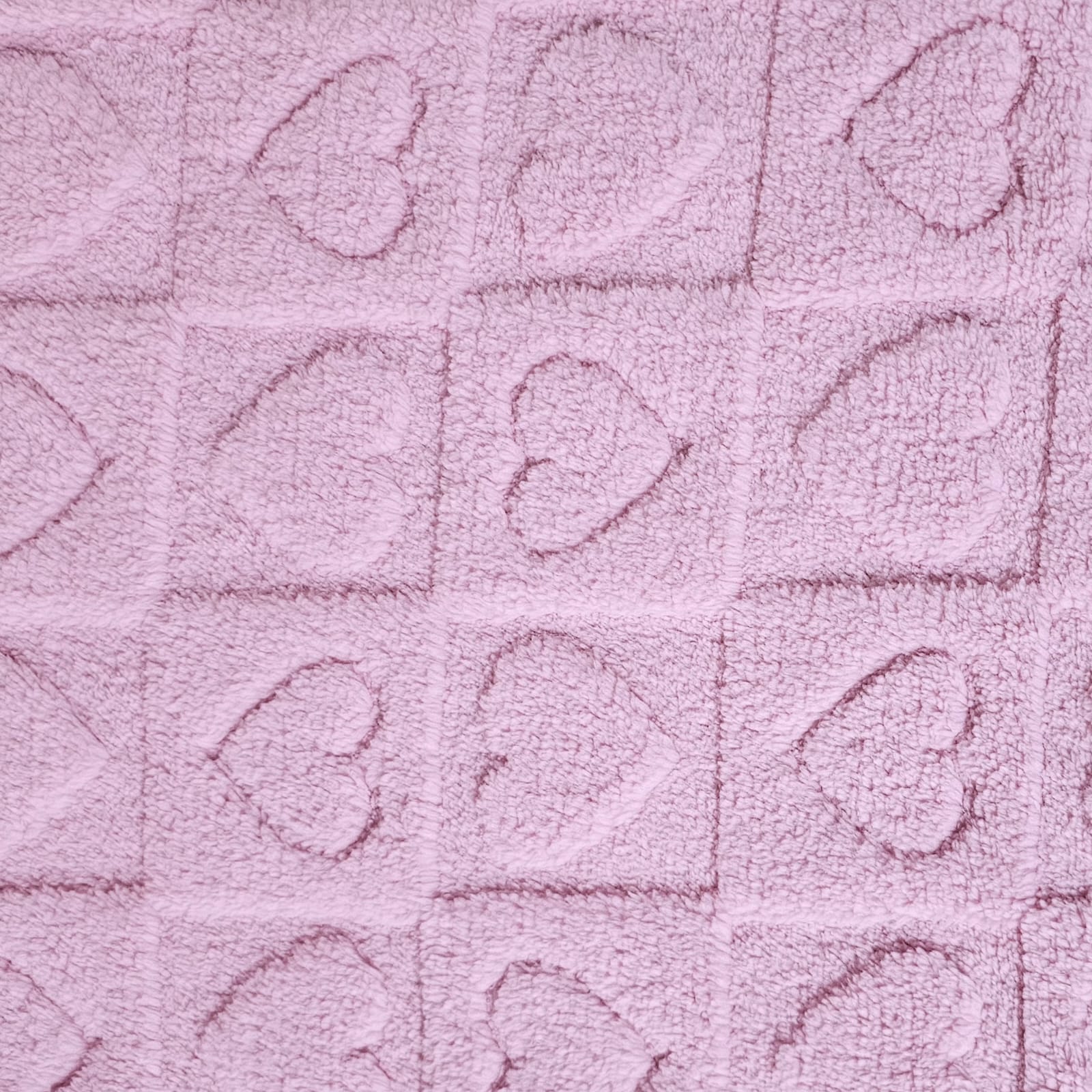 Sherpa Coração 3D Rosa