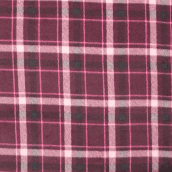 Tecido Soft Xadrez Rosa de inverno