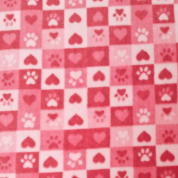 Fleece Patchwork Patinhas Rosa