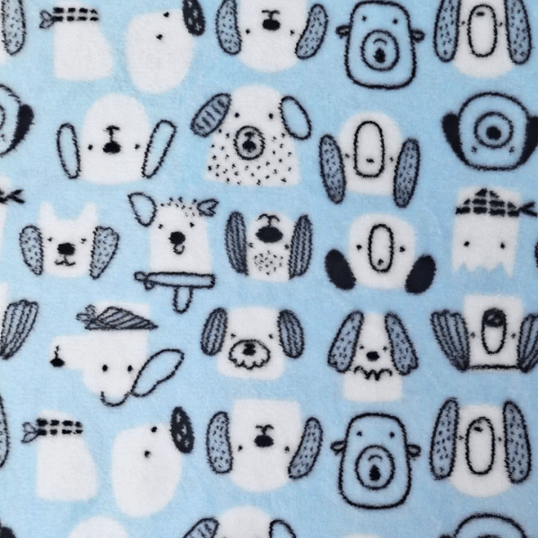 Fleece Cachorrinhos Azul