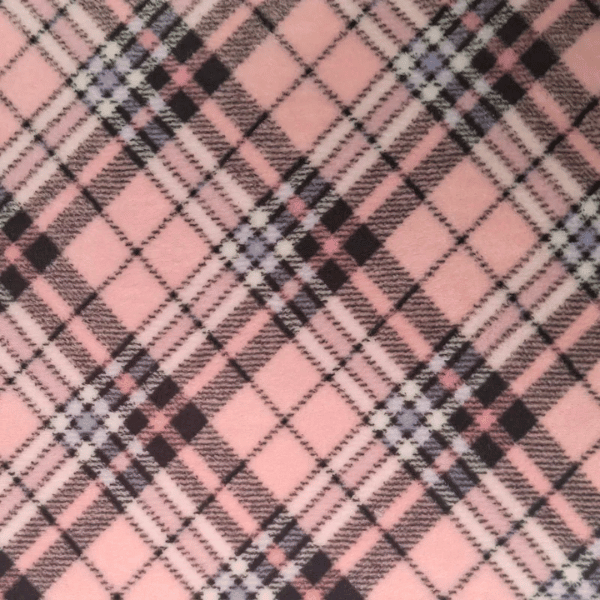 Fleece Xadrez Rosa e Cinza