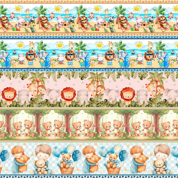 Tricoline Barrado Safari Baby