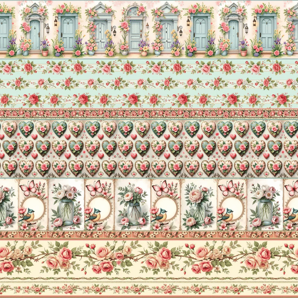 Tricoline Barrado Flores & Amores