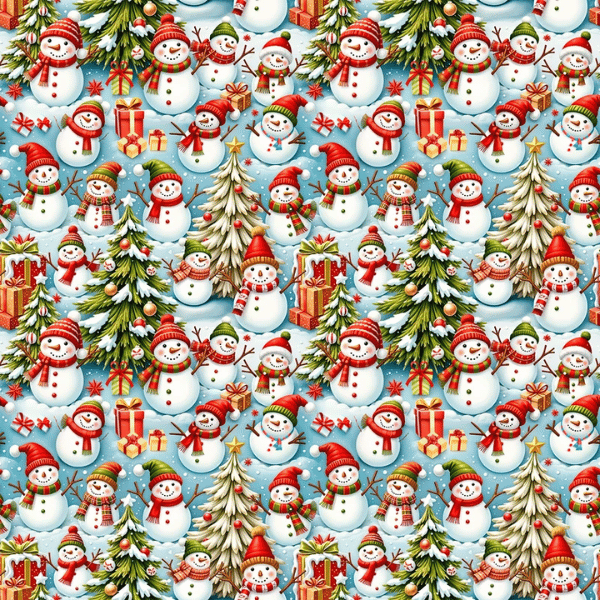 Tricoline Digital Bonecos de Neve Encantados