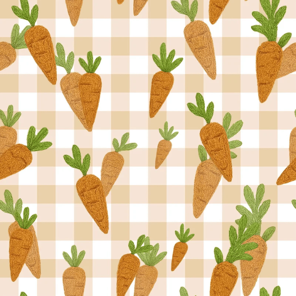 Tricoline Infantil Xadrez Cenouras Páscoa