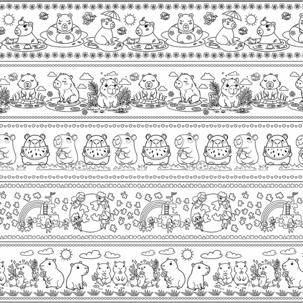 Tricoline Barrado para Colorir