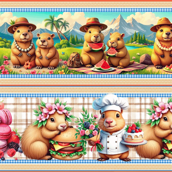 Tricoline Barrado Capivara Encantada