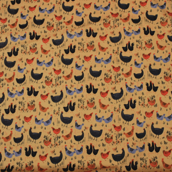 Tricoline Estampado Galinhas