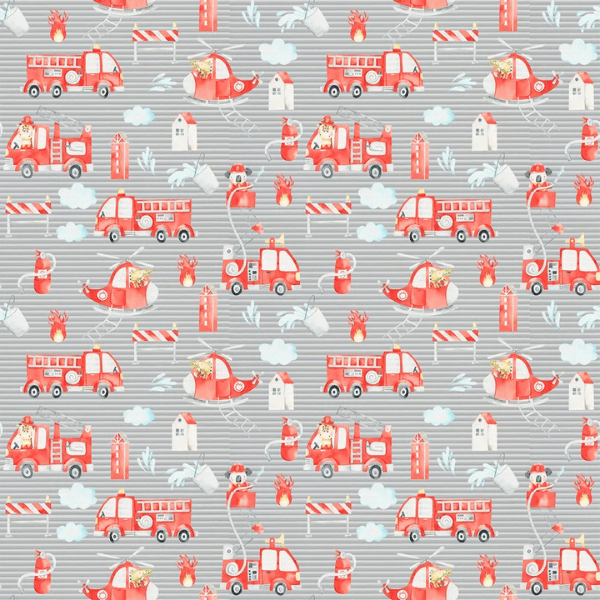 Tricoline Estampado Bombeiros em ação