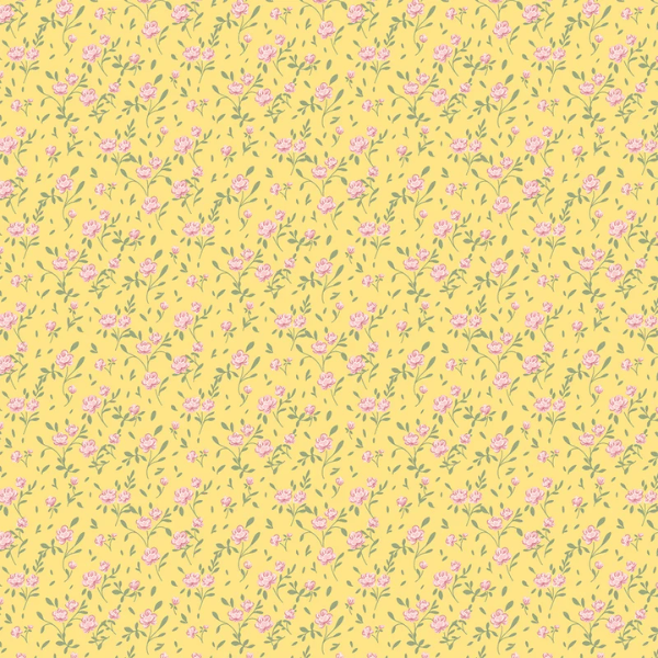 Tricoline Floral Amarelo