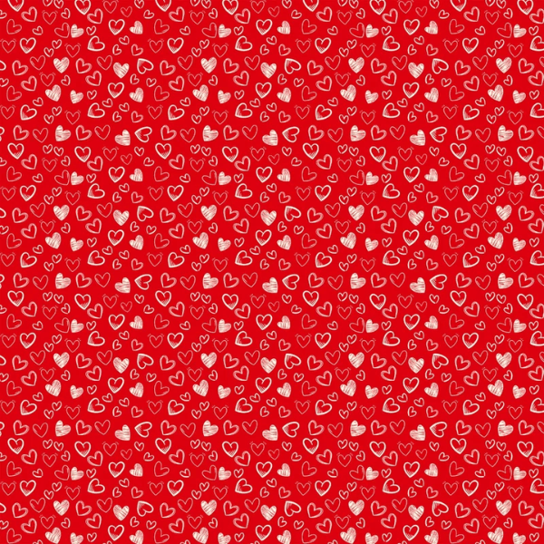 Tricoline Corações Vermelho