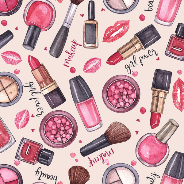 Tricoline Estampado Make Up Girl Power