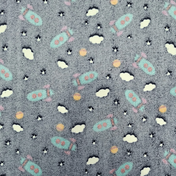 Fleece Infantil Foguetes Brilha no Escuro