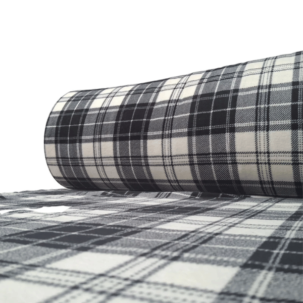 Fleece Xadrez Preto e Branco Mod2