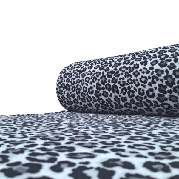 Fleece Animal Print Onça Cinza