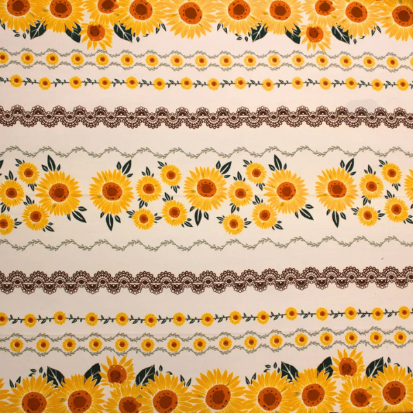 Oxford Estampado Xadrez Girassol