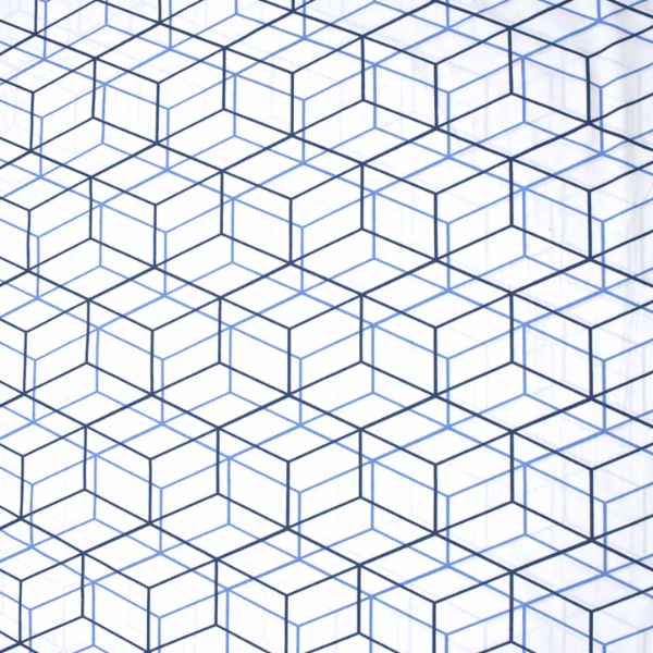 Percal Geométrico Blue 100% Algodão 150 Fios - 2,48 de Largura